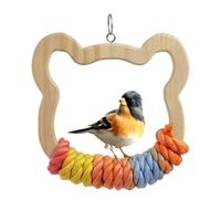 Parrot Swing - Natural Wood Bird Perch, Play Stand, Parakeet Toy for Cage, Bird Swings for Small Birds, Bird Toy for Parakeets, Parakeets Toy for Cages for Parakeets Azoob