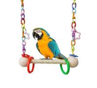Parrot Swing - Parrot Stand Perch Toy | Parrot Cage Toys, Colorful Swing Toys for Parakeet Cockatoo Cockatiel Conure Lovebirds Canaries Little Macaw