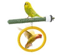 Parrot Swing Toys - Interactive Wooden Climbing Hammock, Stable Perch Hanging Stand, Natural Wood Texture Grip, Instinctual Balance Exercise Activity, Avian Enrichment Accessory for Indoor Birds