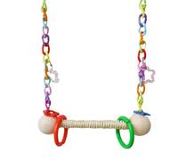 Parrot Swing - VIBRATING PERCH CLOSE UP FOR COMPLETE AVILLO | Cockatiel Play Toy, Macaw Training Accessory, Dog Cage Gym, Rope Climbing , Color