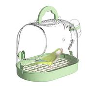 Parrot Take-Out Cage, PP Transparent Travel Carrier | Lightweight Panoramic Viewing Handle 350g, Ventilated Security Lock Handheld Bird Box For Cockatiels Budgies Outdoor Travel
