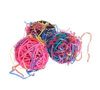 Parrot Toy Birds Rattan Ball Chew Bite Wire Drawing Parakeet Cockatiel Star Cage. 1PCSStrong and Long-Lasting