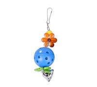 Parrot Toy with Bell, Bird Toy for Small Parakeets, Promotes Foot Exercise, Nest Accessory, Bird Cage Hanging Toy, Soccer Ball