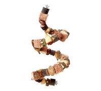 Parrot Toys - 50cm Natural Log Blocks With Chewing Strings, Cockatoo Cockatiel Foraging Climbing Ladders, Pineapple Nut Strings | Interactive Parrots Shredding Toys For Parrots Parakeet Indoor Play