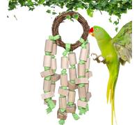 Parrot Toys - Cage Toys, Bird Cage Accessories | Pet Bird Swing Parrot Hanging Swing Toy Wooden, Bird Cage Chewing Toy for Small Parakeets, Cockatiels, Budgies, Love Birds, Finches