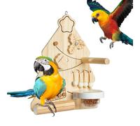 Parrot Toys,Chewing Christmas Tree Shaped Bird Chew Toys | Wooden Stand Enrichment Interactive Climbing for Inside Cage Lovebird Macaw Cockatiel Finch Canary Conure