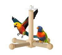 Parrot Toys - Natural Parrot Toys with Scratching Stick, Rotating Bird Perch with Stand - for Nibbling and Climbing, Cochorite, Inseparable, Conures, Parroc