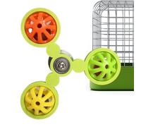 Parrot Toys - Rotating Cage with Bell A, Interactive Sensory Enrichment for Cockatiel, Cockatoo, Parakeet, Macaw, Conure | Exercise, Entertainment, Game, Antinoia, A