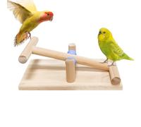 Parrot Toys | Wooden Tabletop Bird Seesaw | Tabletop Parakeet Play Exercise Training Tool, Interactive Balance Toy for Cockatiels Lovebirds Macaw