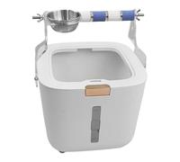 Parrot Training Stand - ABS Acrylic Stainless Steel Desktop Perch for Birds, Table Playground | Lovebird Cockatiel Parrot Targeted Defecation Pot Train Cage Game