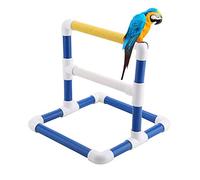 Parrot Training Stand Pet Bird Table Perch Stands PVC Bird Standing Platform Bird Shower Bath Stand Rack Standing Gym Training Grinding Toy Playstand Holder(Scrub)