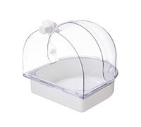 Parrot , Transparent Bathtub for Shower and Feeding, Splash-proof and Transparent Bird for the Cage, for Nesting Indoors on the Window, Suitable for Konure Canaries