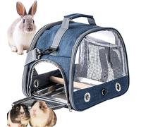 Parrot Travel Cage - Oxford Cloth Material, Transparent Breathable Design, Adjustable Shoulder Strap, Removable Stainless Steel Tray | For Birds Veterinary Visits Shopping A