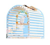 Parrot Travel Cage Transparent Bird Acrylic Carry Cage For Parrot Lovebirds Portable Nest With Ladder & Tray For Outdoor