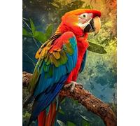 Parrot Tropical Diamond Painting, 5D Diamond Art Kits Adults, Crystal Art Mosaic Kits for Kids Beginner 100x135cm, DIY Crafts for Adults, Gem Embroidery Canvas Kit for Home Decor Woman Gifts s-805