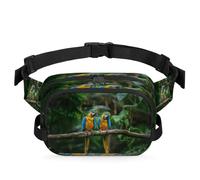 Parrot Tropical Waist Bag Multifunction Pack for Travel Sport Running Fanny Pack Bumbag Pouch Purse Belt Bag for Women Men Kids Girls Boys