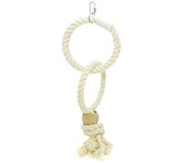 Rosewood Parrot Ring Bird Toy - Twin Rings - Large - White