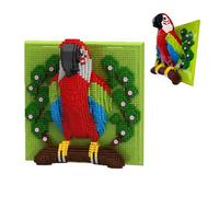 Parrot Wall Art Building Blocks Set, 2008 Pieces Wall Decor Bricks Kit for Adults Who Love Creative HobbiesToys, Animal Model Toys, Gifts for Kids Birds Lover