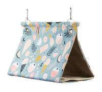 Parrot Warm Bird Bed Hanging Birds Sleeping Bed Parrot Hideway Bed Fleece Washable for Parrot Budgies Lovebird (Large,Blue) RmG463 (A, 17x10x12cm)