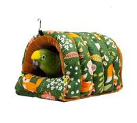 Parrot Warm House Bird Nest Winter Hanging Hammock Birds Sleeping Bed Parrot Hideway Bed Washable for Parrot Parakeet Cockatiels Budgies Lovebird (L,Forest Green)
