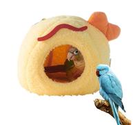 Parrot Warm Nest Hammock - Winter Bird Bed Shelter | Soft Velvet Sponge Hanging Cage House For Cockatiels Lovebirds Parakeets Hamsters Bunnies Warm Sleeping Nest Hamster Bunny Indoor