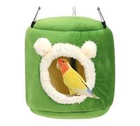 Parrot Warm Nest - Winter Hanging Bed for Birds, Soft Plush Shelter House with 3 Hooks, Washable Nesting Hut | Comfortable Warm Cage Accessory for Parakeets Cockatiels Lovebirds Munias Squirrels