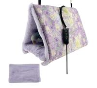 Parrot Warm Nest - Winter Parakeet Heating Pad | Bird Sleeping House Removable Plush USB Pad, Avian Warm Bedding, Parrot Nesting Box, Insulated Bird Nest for Cockatiel Small Parrot