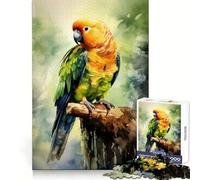 Parrot Watercolor Hard Jigsaw Puzzle for Adults 1000 Pieces Strong Logic Toy Bonding Time Clear Edge (38x26cm)