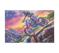 Parrot Waterfall Flower Field Wildlife Wild Nature 1000 Piece Jigsaw Puzzle for Adults Fun Challenging And Enjoyable for Home Or Family 1000 PCS（75x50cm）