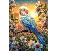 Parrot with Cherry Blossoms 1000 Piece Jigsaw Puzzle for Adults Teens Scenery Science Fiction Jigsaw After Work Leisure Brainteasing Puzzle for Colleagues Stress Buster 1000 PCS