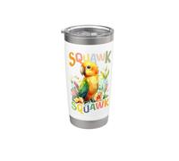 Parrot with Flowers Cute Parrot Squawk Squawk Daughter & boy Stainless Steel Insulated Tumbler