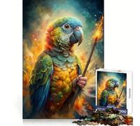 Parrot Wizard with Magic Wand 1000 Piece Jigsaw Puzzle for Teenagers Memory Gain Soothing Fun Design Assembly Elegant Gift (38x52cm)