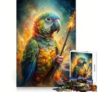 Parrot Wizard with Magic Wand Jigsaw for Teenagers 1000 Pieces Memory Boost Relaxing Fun Pattern Assembly (38x26cm)