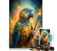 Parrot Wizard with Magic Wand Jigsaw Puzzles for Teenagers 1000 Piece Mental Toy Leisure Fun Premium Cut Thoughtful Gift (50x75cm)