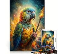 Parrot Wizard with Magic Wand Jigsaw Puzzles for Teenagers 1000 Piece Mental Toy Leisure Fun Premium Cut Thoughtful Gift (50x75cm)