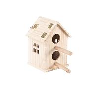 Parrot Wood Breeding Box Hangs On Cage Outside Inside Install Top Open Perch To Rest Bird Mating House For Cockatiel Parakeets Nesting Nest Breeding Nest Mating To Paint Outside