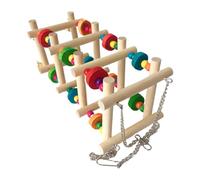 Parrot Wooden Chew Toys, Cage Stand Perch, 14.57 x 3.94 x 3.94 inches Multifunctional Bird Accessory, Safe Woodpecker Entertainment for Adults Pet Lovers to Enrich Playtime Activity