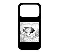 Parrotfish Line Art Aquarist Case for iPhone 17 Pro