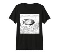 Parrotfish Line Art Aquarist Premium T-Shirt