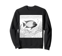 Parrotfish Line Art Aquarist Sweatshirt