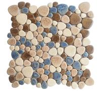 Parrotile Yosemite Matte Pebble Stone Tiles for Shower Floor Bathroom Mosaic Tile Extremely Non Slip [5 Sheets]