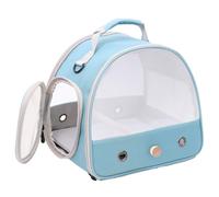 Parrotlets Travel Carrier with Standing Perch,Lightweight Breathable Parrot Cage, Small Pet Carrier Bag with Shoulder Strap,Bird Rat Guinea Pig Squirrel (Blue, One Size)