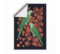 Parrots Among Blooms Tropical Unframed Wall Art Print A1 (84.1×59.4cm), Wall Decor for Living Room, Bedroom, Office & Home, Art Gift