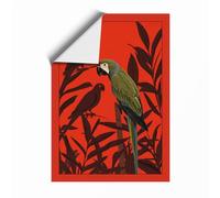 Parrots Among Foliage Tropical Unframed Wall Art Print A3 (42×29.7cm), Wall Decor for Living Room, Bedroom, Office & Home, Art Gift