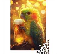 Parrot's Beer Moment -3 Jigsaw Puzzle for Adults, 1000 Pieces, 38x26cm/1000pcs, Smooth White Cardboard Pieces; Screen-free Family Time at Home