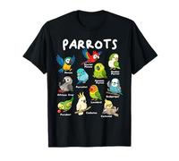 Parrots Bird Guide Different Parrot Species of The World Pet T-Shirt