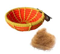 Parrots Cage Nest With Padding Birdhouse Standing Hand Woven Pet Toy For Bird Resting Parrots Nesting For Cage