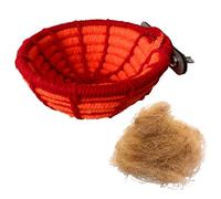 Parrots Cage Nest With Padding Birdhouse Standing Hand Woven Pet Toy For Bird Resting Parrots Nesting For Cage