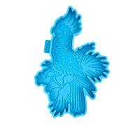 Parrots Coasters Drop Glues Mold with Flower Water Coffee Pad Round Silicone Mold Silicone Plate Molds for Resin