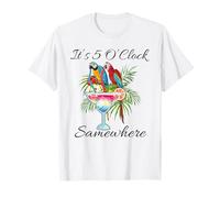 Parrots Drinking Margarita Shirt It's 5 O'clock Somewhere T-Shirt